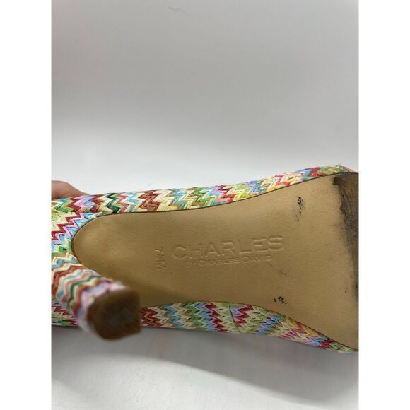 CHARLES BY CHARLES DAVID SWEETNESS PUMP Multi Colored Pattern Women’s Size 7.5 - Picture 9 of 11